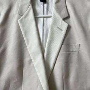 Marc by Marc Jacobs suit jacket. The color is cream with white corduroy accents.